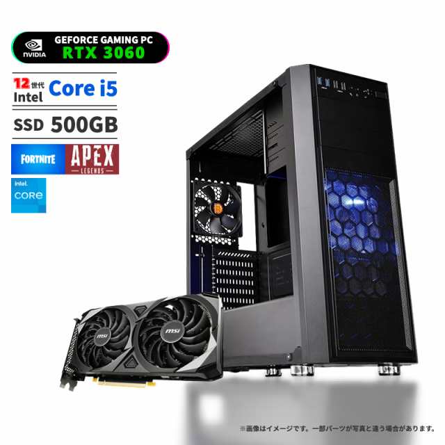 ゲーミングPC デスクトップパソコン RTX3060 12G i5 12400Fメモリ16GB